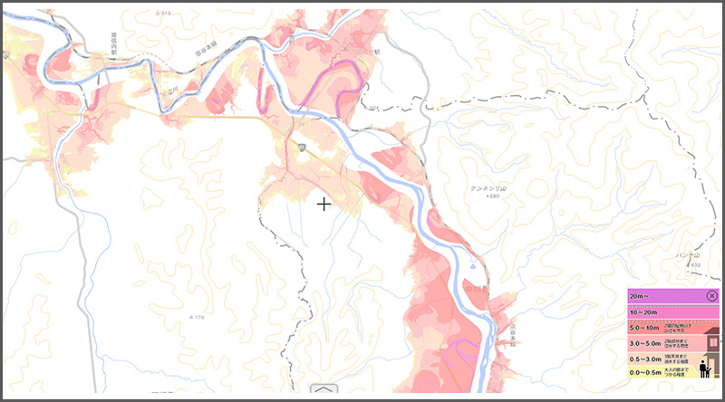 洪水浸水想定区域図イメージサンプル
