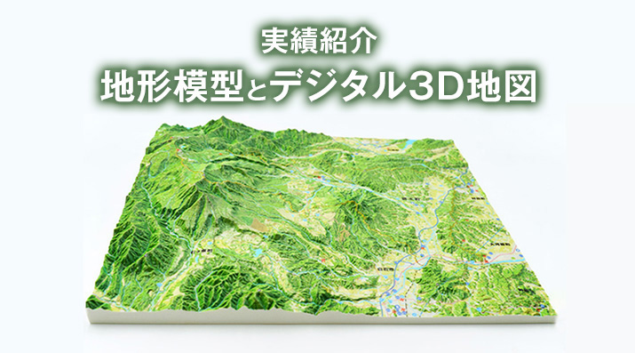実績紹介 地形模型とデジタル3D地図